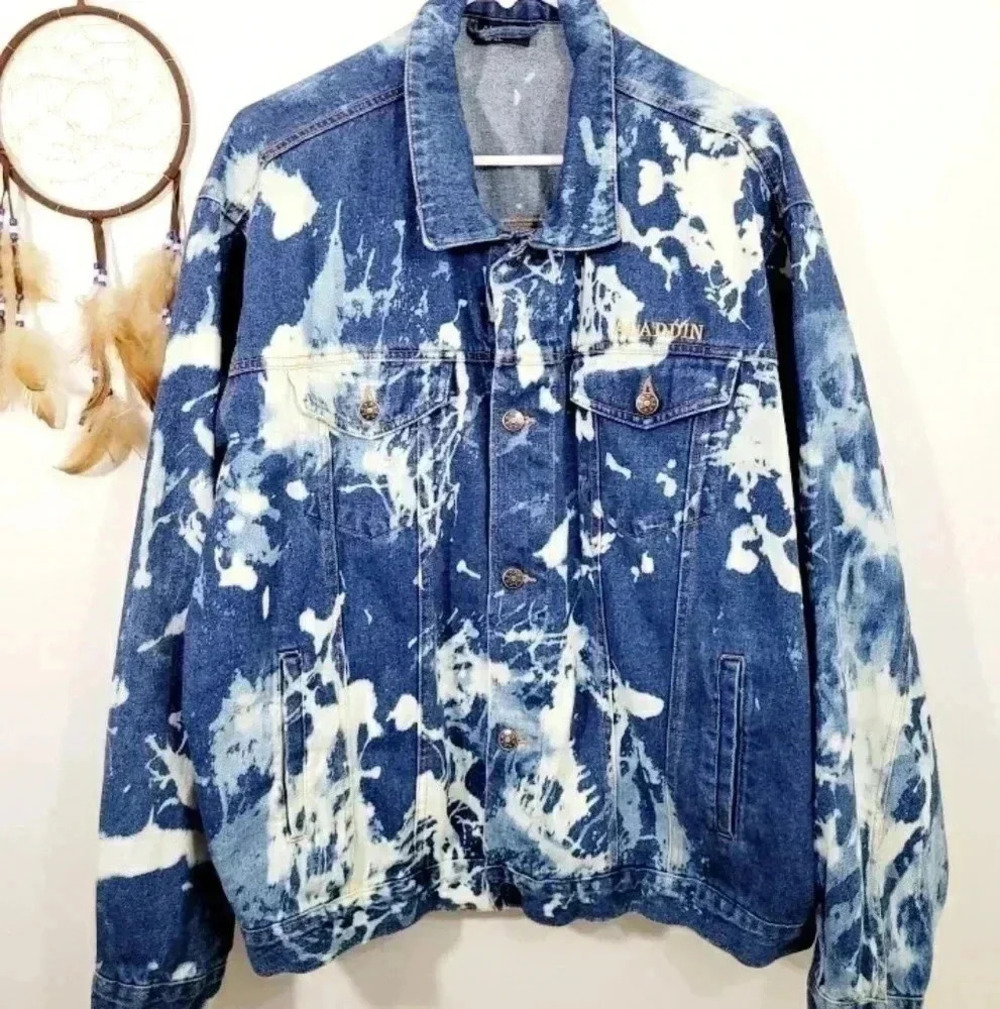 VINTAGE 80s "  Aladdin Las Vegas Denim Jac…